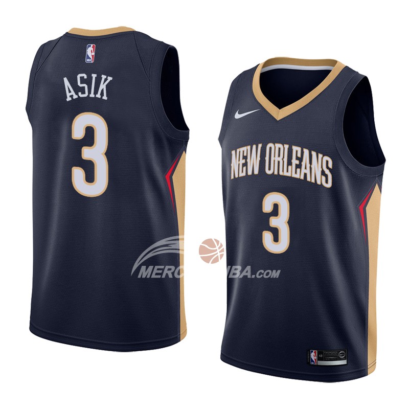 Maglia New Orleans Pelicans Omer Asik Icon 2018 Blu